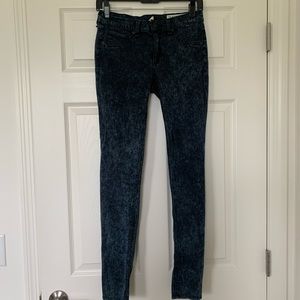 Rag & Bone Acid Wash dark blue leggings